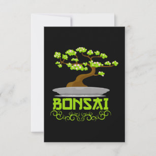 Bonsai Tree Japanese Kanji RSVP Card