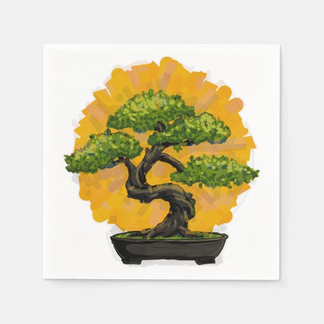 Bonsai Tree Lover Napkins (Front)
