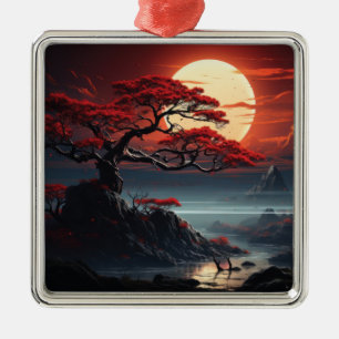 Bonsai Tree  Metal Ornament