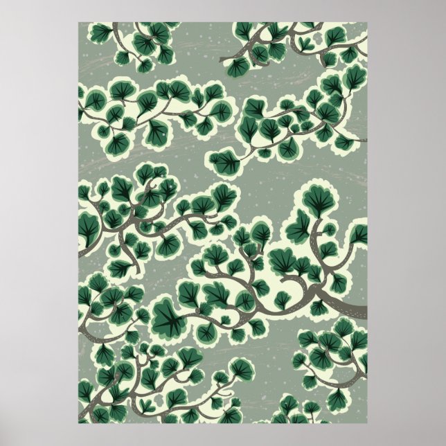 Bonsai Tree Pattern Poster (Front)