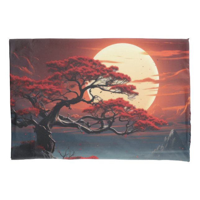 Bonsai Tree  Pillow Case (Front-Left)