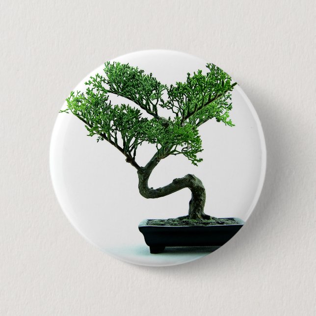 Bonsai Tree Pinback Button (Front)