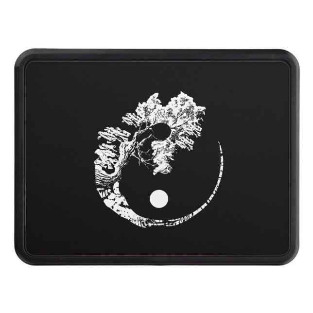 Bonsai Tree Print Zen Spirit Yin Yang Japanese Hitch Cover (Front)