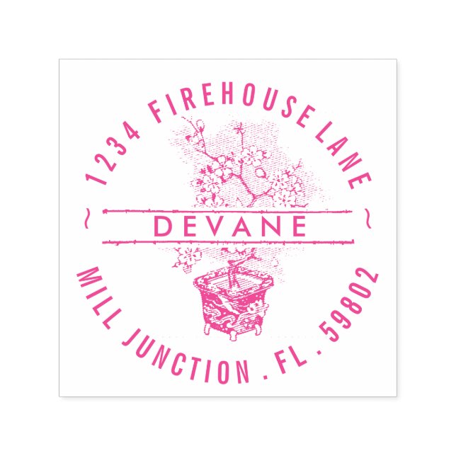 Bonsai Tree Self-Inking Return Address Stamp (Design)