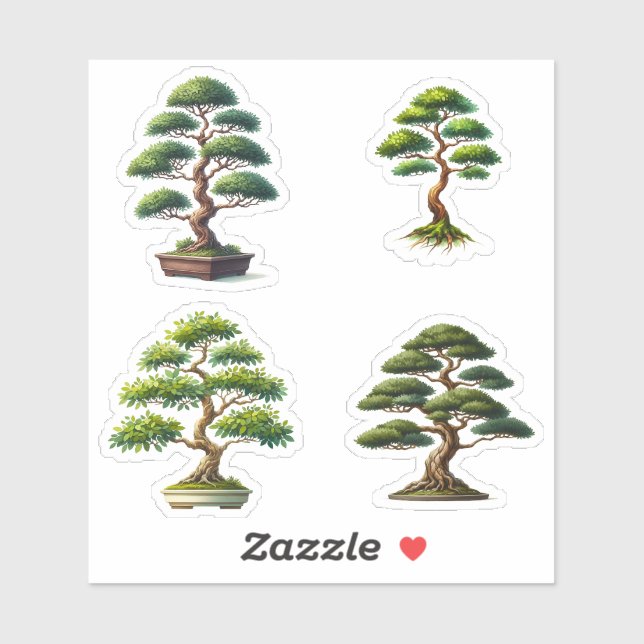 Bonsai tree sticker (Sheet)
