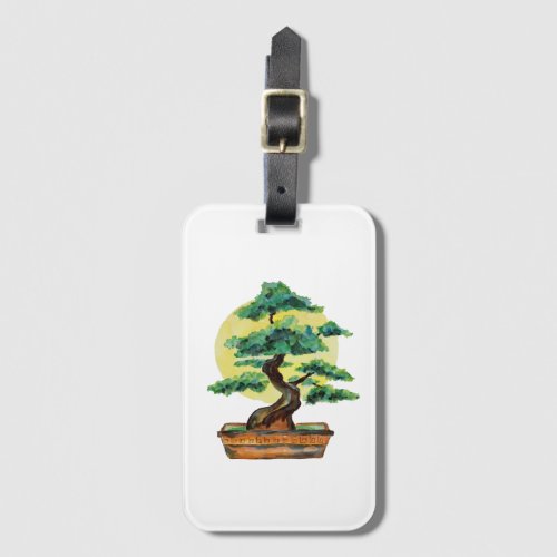 Bonsai Tree Sun Luggage Tag