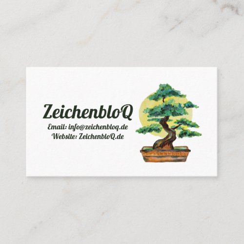 Bonsai Tree Sunshine Business Card