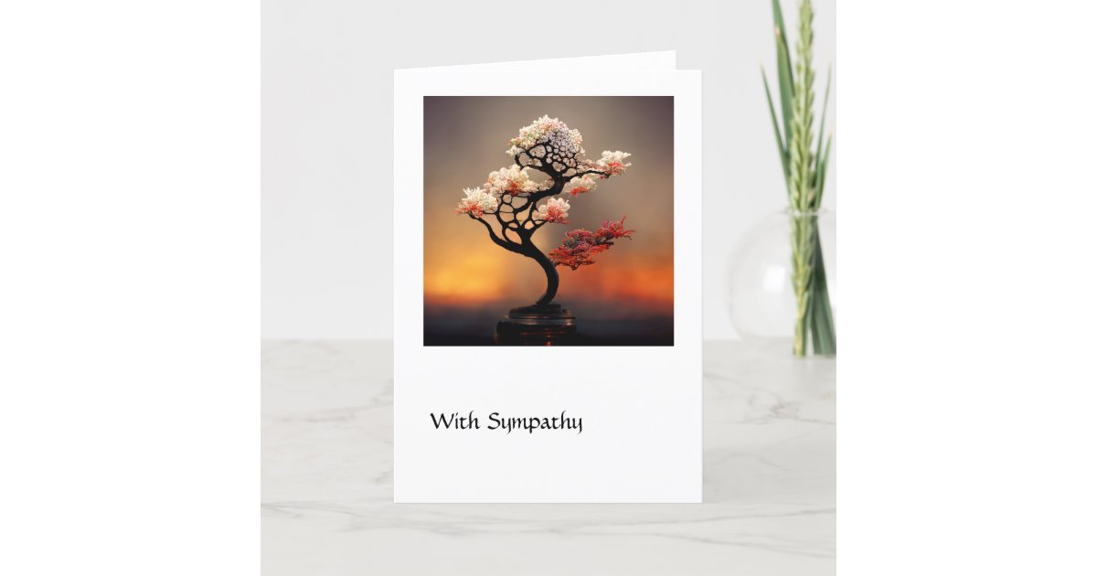 Bonsai Tree Sympathy Card Zazzle