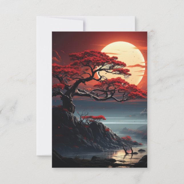 Bonsai Tree  Thank You Card (Front)