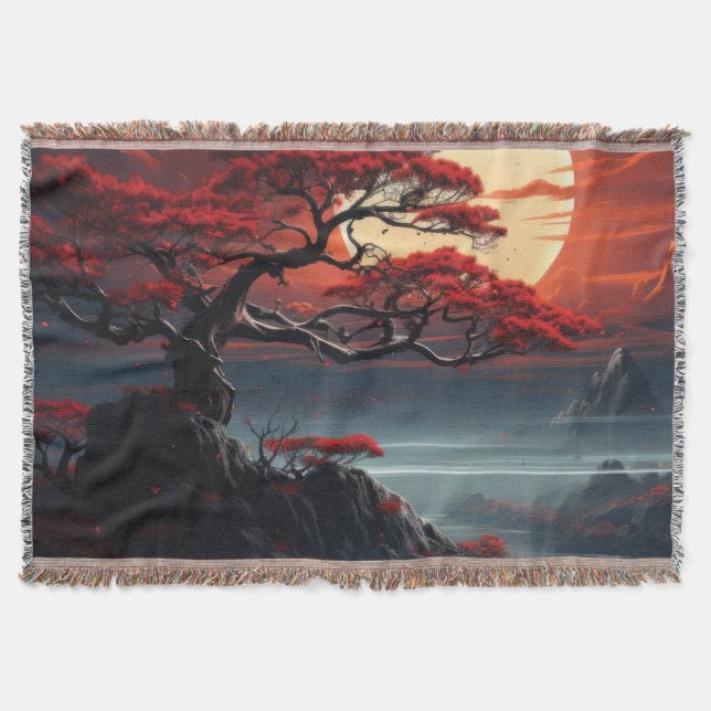 Bonsai Tree  Throw Blanket (Front)