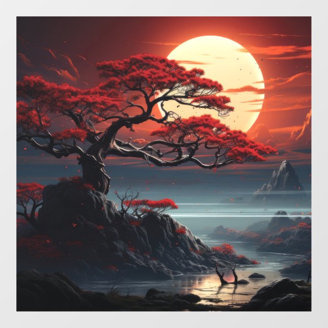 Bonsai Tree  Window Cling (Sheet)