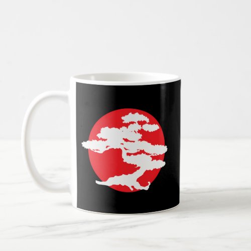 Bonsai Tree With Red Sun Japanese Karate Coffee Mug