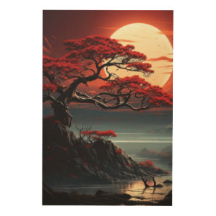 Bonsai Tree  Wood Wall Art