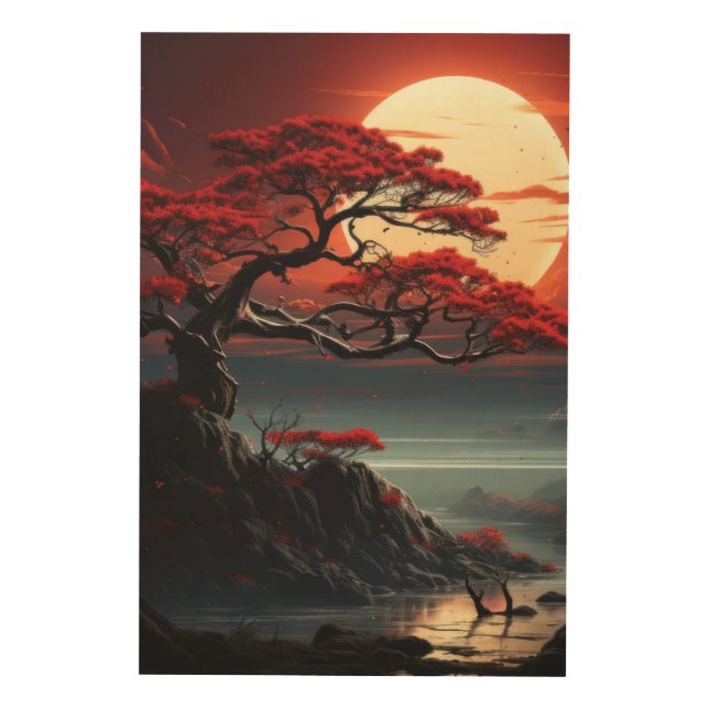 Bonsai Tree  Wood Wall Art (Front)