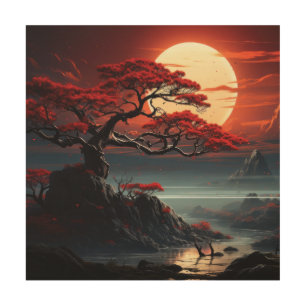 Bonsai Tree  Wood Wall Art