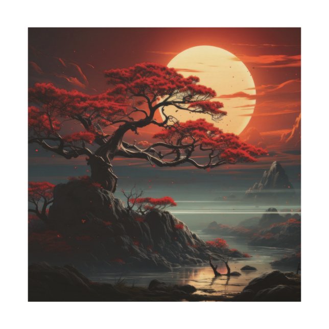 Bonsai Tree  Wood Wall Art (Front)