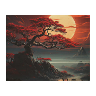 Bonsai Tree  Wood Wall Art