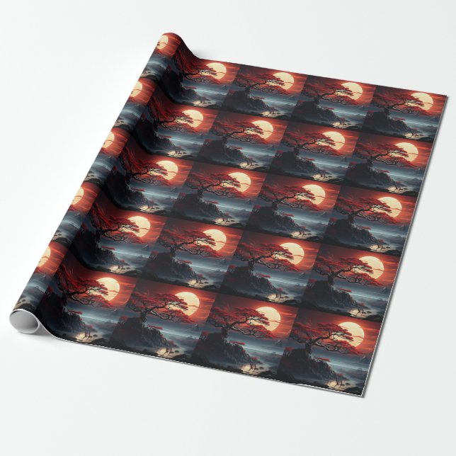 Bonsai Tree  Wrapping Paper (Unrolled)
