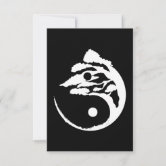 Ying Yang Bonsai Tree Enso Circle Zen Card | Zazzle