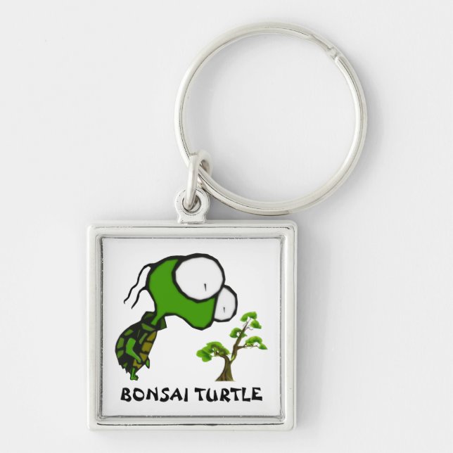 Bonsai Turtle Keychain (Front)
