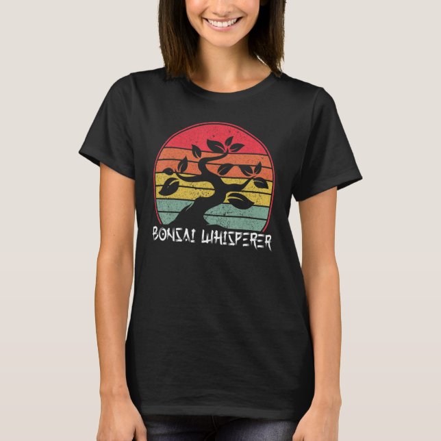 Bonsai Whisperer  Japanese Tradition Garden  Retro T-Shirt (Front)