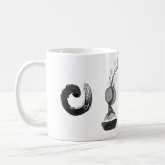 Bonsai With Enso, Teapot And Cup