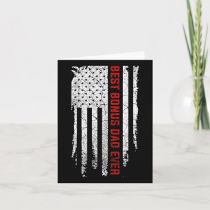 Bonus Dad Ever American Usa Flag Fathers Day Gift Card