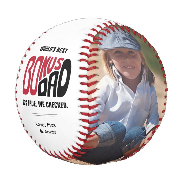 Bonus Dad Father’s Day Photo Collage Baseball (Angled)