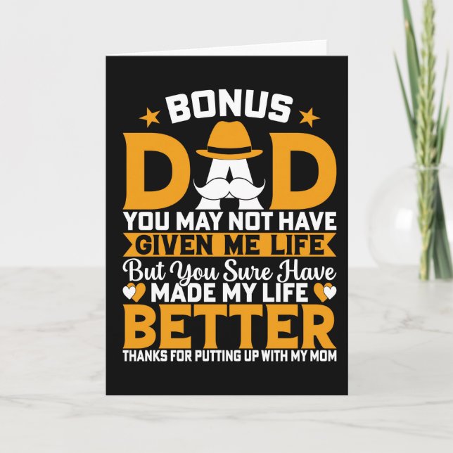 Bonus Dad Fathers Day  Card (Front)