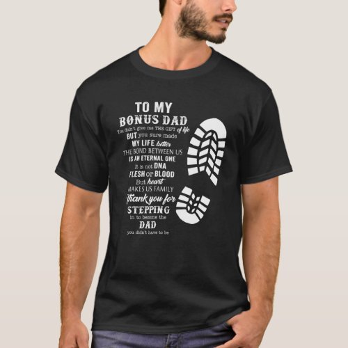 Bonus Dad Fathers Day From Stepdad For Daughter So T_Shirt