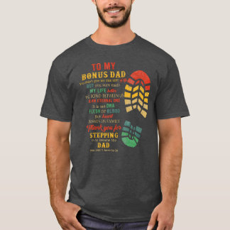 Bonus Dad Fathers Day From Stepdad retro T-Shirt