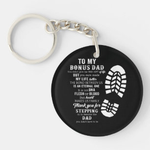 Bonus Dad Fathers Day Gift from Stepdad for Daught Keychain