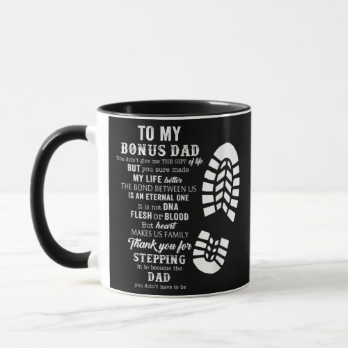 Bonus Dad Fathers Day Gift from Stepdad for Daught Mug