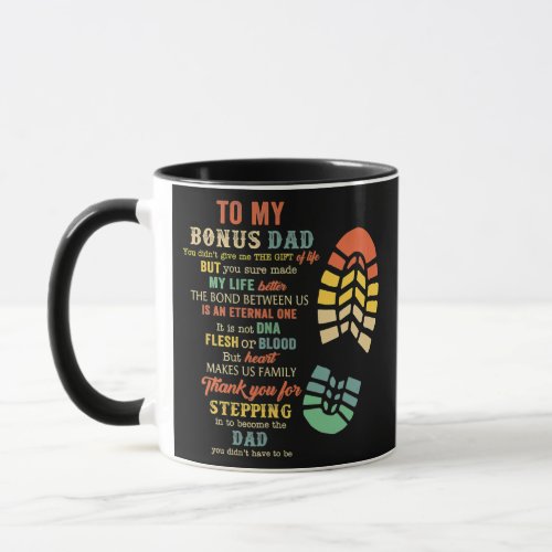 Bonus Dad Fathers Day Gift From Stepdad For Mug