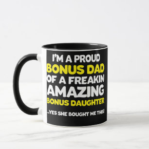 Bonus Dad Fathers Day Gift Stepdaughter Stepdad Mug