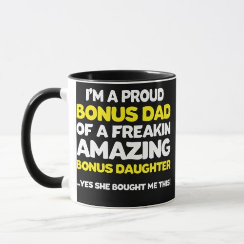 Bonus Dad Fathers Day Gift Stepdaughter Stepdad  Mug