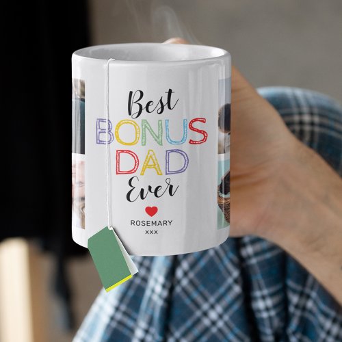 Bonus Dad Fathers Day Photo Coffee Mug