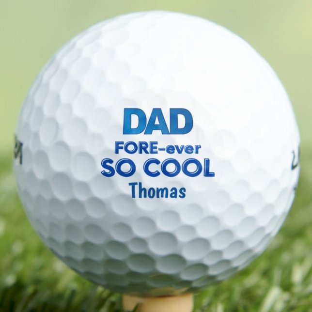 Bonus Dad FORE-ever Cool Golfer Gift Golf Balls (Creator Uploaded)