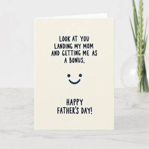 Bonus Dad Funny Face Card