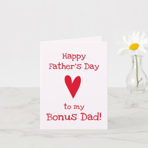 Bonus Dad  Funny Fathers Day Card