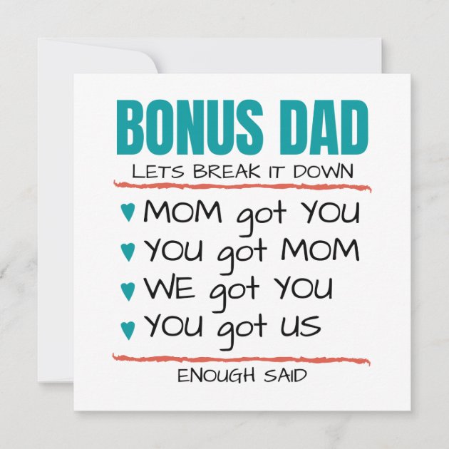 Bonus best sale dad card