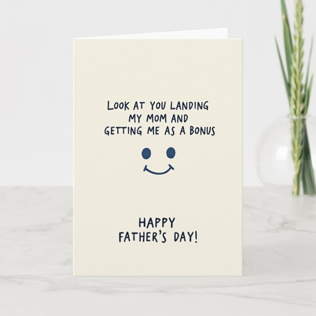 Bonus Dad Funny Message Card (Front)