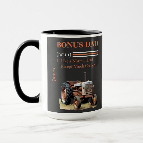 Bonus Dad Like Dad But Much Cooler Tractor Custom Mug