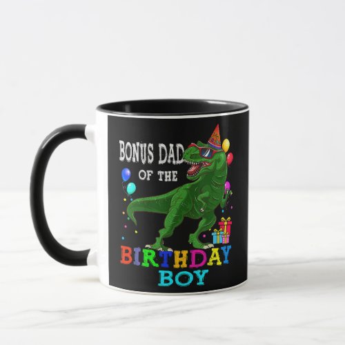 Bonus Dad of the Birthday Boy T Rex RAWR Dinosaur Mug