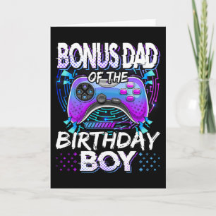 Bonus Dad Of The Birthday Boy Video Game Funny Bda Card