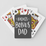 Bonus Dad Quote Stepfather Cool Stepdad Gift Playing Cards at Zazzle