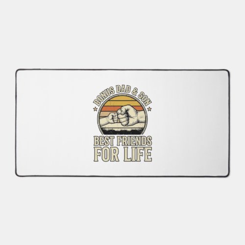 Bonus Dad & Son Best Friends Vintage Shirt Design_ Desk Mat