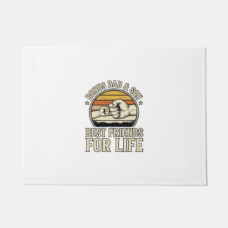 Bonus Dad & Son Best Friends Vintage Shirt Design_ Doormat