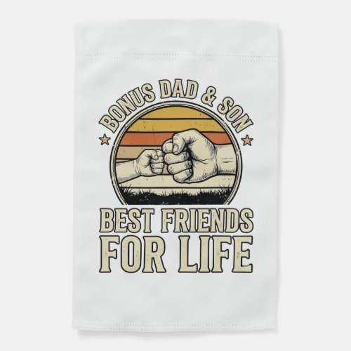 Bonus Dad & Son Best Friends Vintage Shirt Design_ Garden Flag