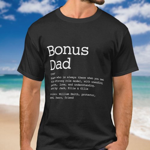 Bonus Dad Stepdad Definition Modern T_Shirt